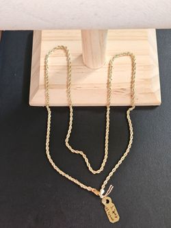 14k gold necklace 22 inch