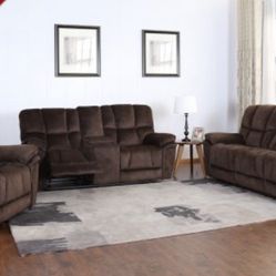 SOFA LOVESEAT COMBOS! ADD A CHAIR FOR $299!SOFT AND RECLINING! DELIVERY TODAY! ZERO DOWN! 