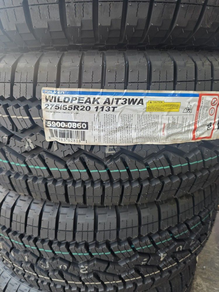 4 Brand New FALKEN Allterrain Wild Peak AT3 Tires (275/55/20