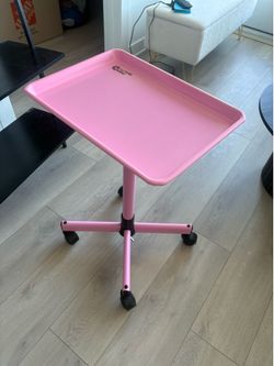 pink rolling table tray