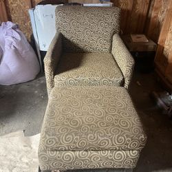 Free Arm Chair And Ottoman 