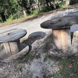Free 10 Fold Up Chairs And Wooden Cable Reels
