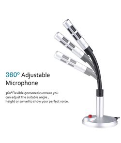 PC Condenser Microphone, Microphones for PC / Desktop / Laptop / Notebook / Ipad Plug & Play 3.5mm Adjustable for Recording, Gaming, Podcasting, Onli