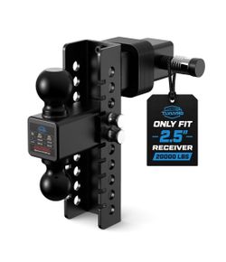 Trailer Hitch, 8 In Drop Hitch Only Fit 2.5 Inch Receiver
20,000 LBS MAX GTW, Heavy Duty Tow Hitch with 2" & 2-5/16" Dual Chrome Ball, Truck Hitch wit