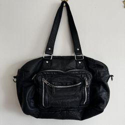 Beautiful black calfskin leather work bag(179)55