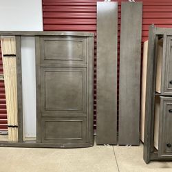 Queen Sleigh Bedframe with Storage and Mattress