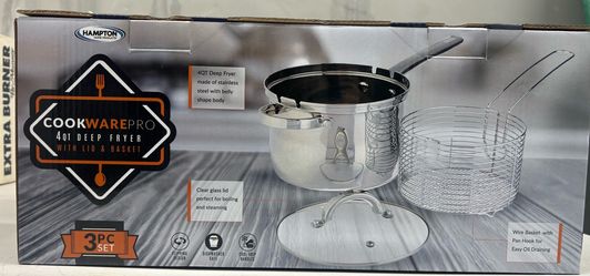 Deep Fryer with Lid and Basket