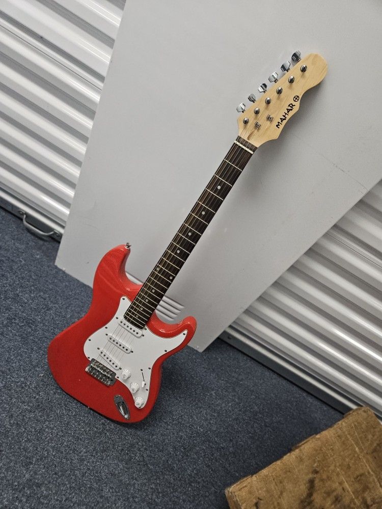 Mahar Red Sparkle Strat Style Electric Guitar
