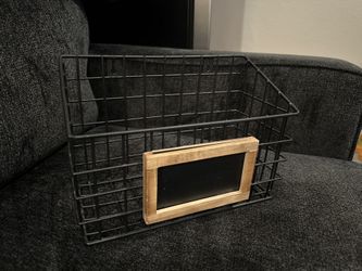 Wall Mount Basket With Chalk Board 