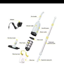 Lydsto Handheld Pool Vacuum with Telescopic Pole, Cordless Re...