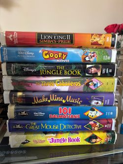 Walt Disney VHS Lot of 8 Classic Movies