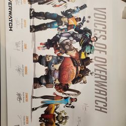 Blizzcon 2019 Voices of Overwatch Printed Autographs Mini Poster