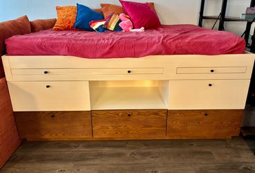 Captains Bed Multifunctional Bed Dresser Table & Storage
