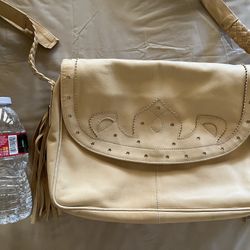 Boho Western Leather Messenger Bag