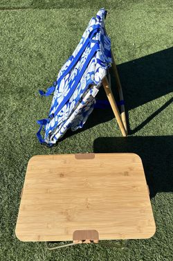 Bumboo Beach Lounger with Tray Table