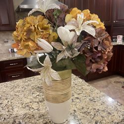 Vase With Fake Flowers