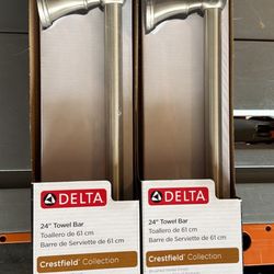 Delta Crestfield 24” Brushed Nickel Towel Bars