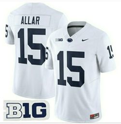 New! Men's Penn State Nittany Lions Drew Allar #15 White  Football jersey XL