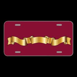 License Plate Novelty Car Front Gold Ribbon Ribbon Heraldry Design