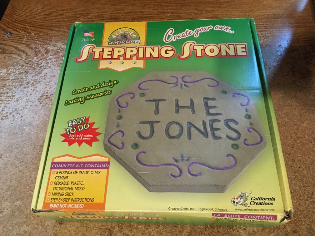 Garden Craft Kit Create Your Own Stepping Stone By California Creations