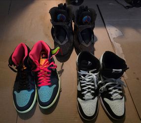 Air jordan sz 12 3 pair lot 1's 8's