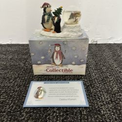 1999 Limited Edition Debbie Mumm Series 1 Mummford’s Journey Penguin Snow Globe