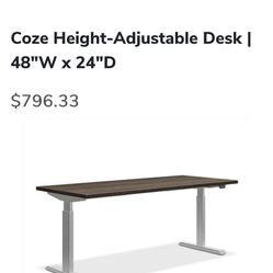 Coze Electric Height-Adjustable Desk | 48"W x 24"D