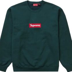 Supreme FW22 Box Logo Crewneck Dark Pine Size Large