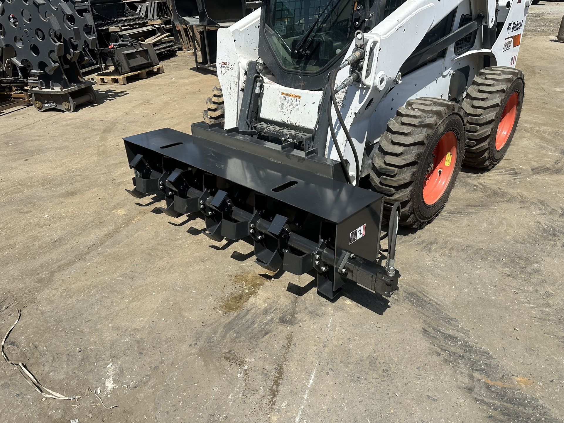 Skid Steer Hydraulic Rotary Tiller Attachment