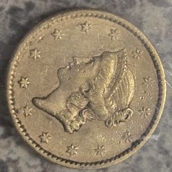 1852-p Liberty Head Antique Gold $1 Dollar Coin American Authentic 