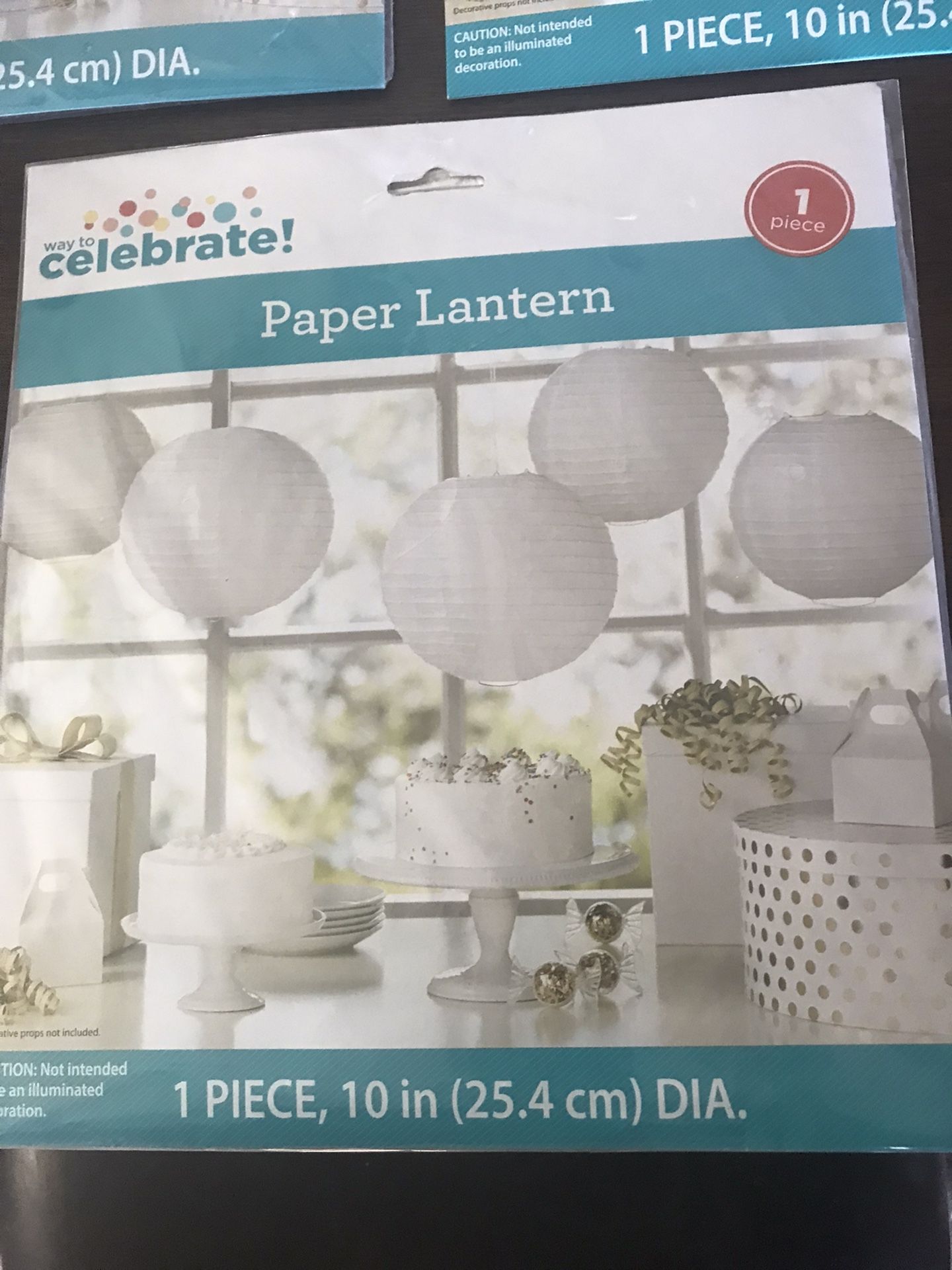 New White Paper Lanterns, Flowers And Ribbons