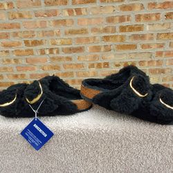 Birkenstock Arizona Big Buckle Sandals Black / Gold  42 Women 11 Men 8 