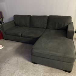EGAN II CHARCOAL SOFA WITH REVERSIBLE CHAISE for Sale in