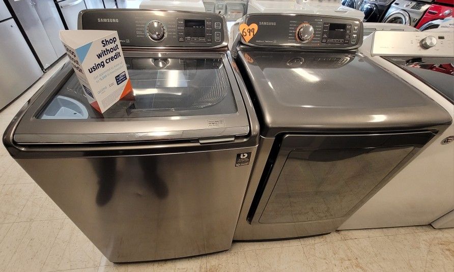 Topload Washer And Electric Dryer Set Used In Good Condition With 90days Warranty From $600 Up To $699