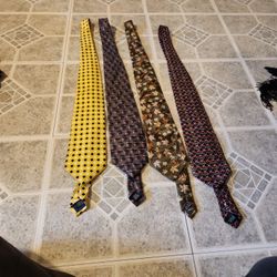 4 Men's Ties Jcrew, Van Heusen, Keith Daniel's, And Ziggurat