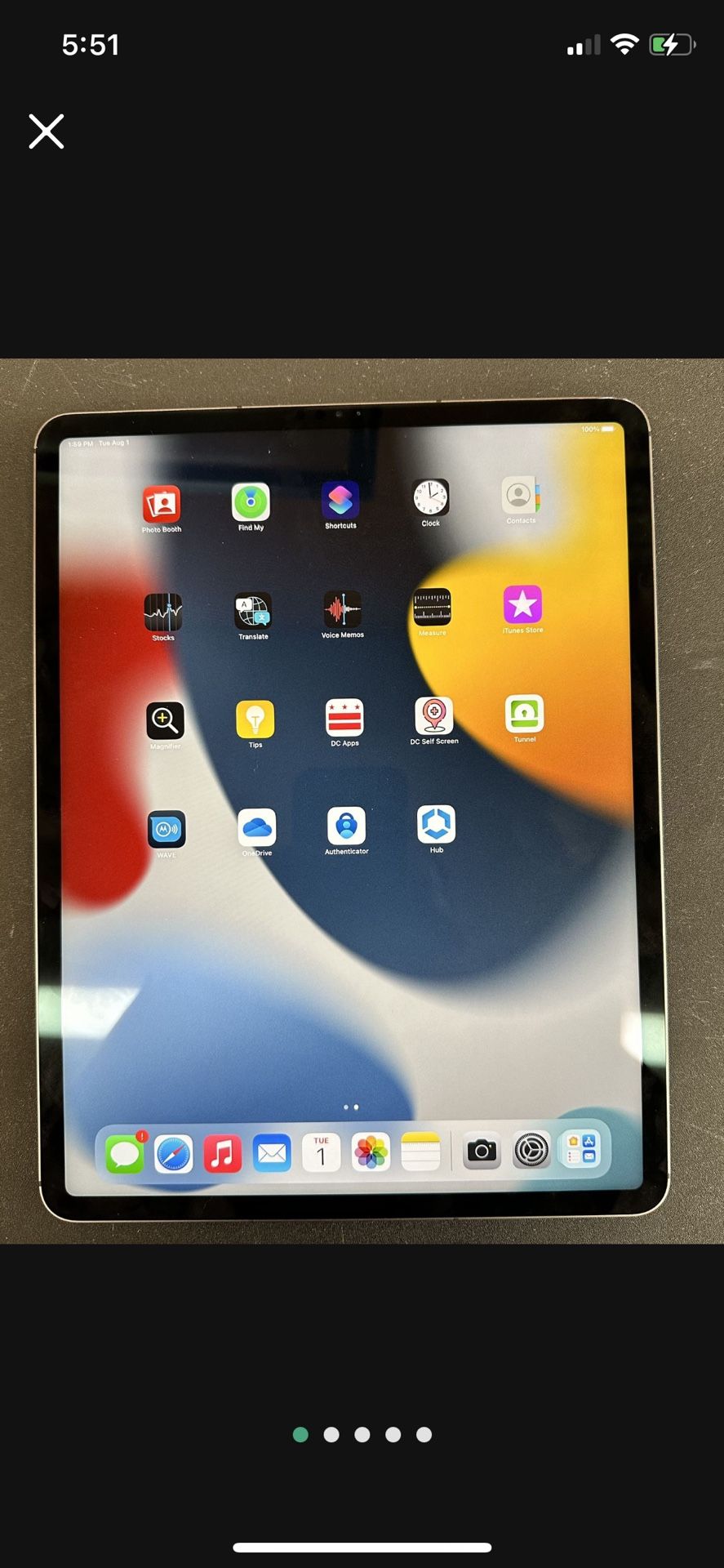 iPad Pro 12.9in 5th Gen 