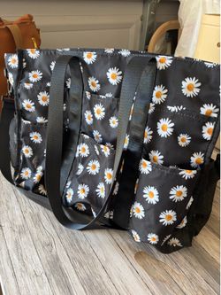 Extra large daisy tote bag