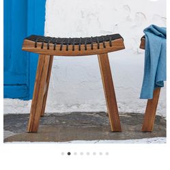 STACKHOLMEN Stool, outdoor, light brown stained