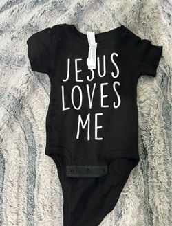 Jesus loves me newborn onesie