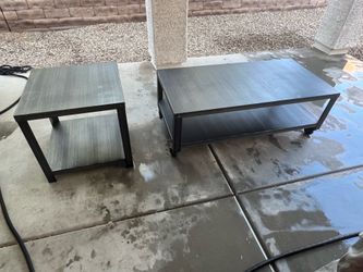 Metal coffee table & side table