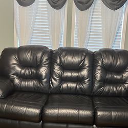 Like New Leather Couch And Chair