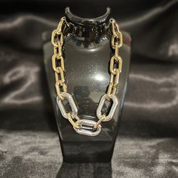 Silver & Gold Chunky Chain Necklace