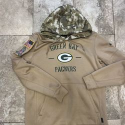 Nike Green Bay Packers Salute To Service Sweatshirt Camo NFL Men’s Hoodie AT6731-297 Size Large 