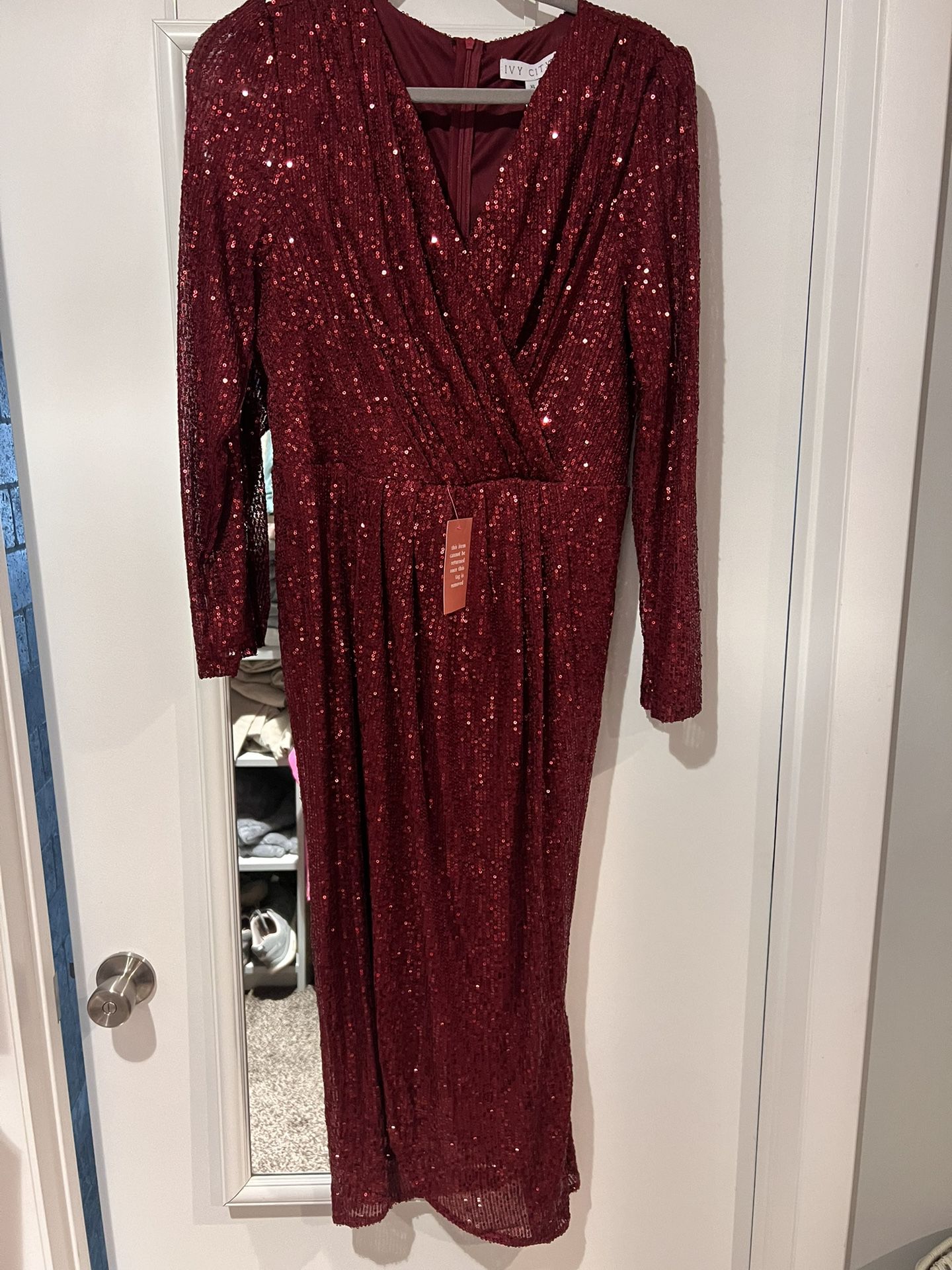Ivy City Red Sequin Dress