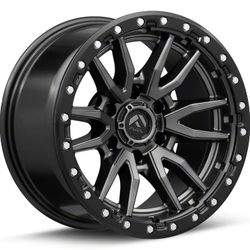 Fuel Wheels Rebel Matte Gunmetal with Black Bead Ring Wheel