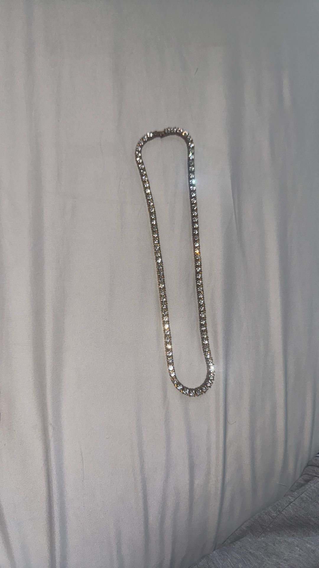 18k Gold Platted Chain With moissanite