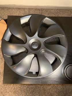 Tesla Model Y 2020-2023 19inch Hubcap Replacement ABS Cover Matte Black 4pcs