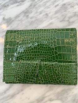 Lodis Leather Small Green Wallet-Great for crossbodies or travel!