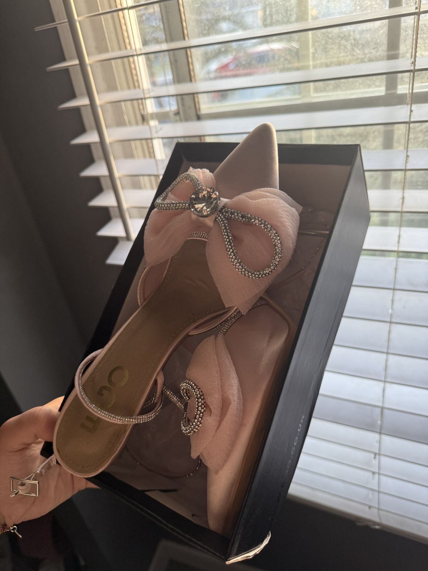 Ego Pink Bow Heels Size 9