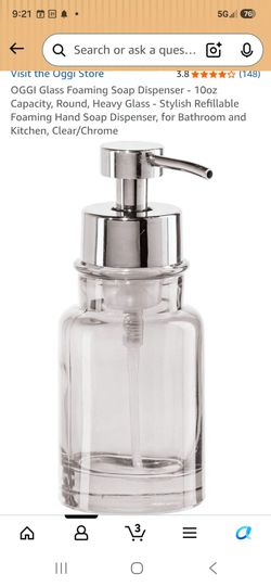 BRAND NEW IN BOX Glass Foaming Soap Dispenser